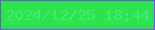 文字の大きさ：2、枠の色：7e46f5、背景の色：2de24a、文字の色：3af072 無料ブログパーツのブログ時計