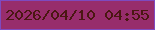 文字の大きさ：1、枠の色：7e4ac0、背景の色：972d6c、文字の色：4a1712 無料ブログパーツのブログ時計