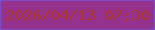 文字の大きさ：4、枠の色：7e4bc6、背景の色：95328d、文字の色：af352b 無料ブログパーツのブログ時計