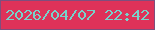 文字の大きさ：2、枠の色：7e4e7d、背景の色：de3259、文字の色：77d2cb 無料ブログパーツのブログ時計