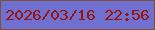文字の大きさ：2、枠の色：7e4f3a、背景の色：6f70cf、文字の色：981309 無料ブログパーツのブログ時計