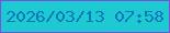 文字の大きさ：5、枠の色：7e4fdc、背景の色：1ecad1、文字の色：1078ba 無料ブログパーツのブログ時計