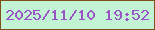 文字の大きさ：4、枠の色：7e5016、背景の色：c2f3d4、文字の色：9955c5 無料ブログパーツのブログ時計