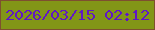 文字の大きさ：4、枠の色：7e502f、背景の色：829617、文字の色：6017c5 無料ブログパーツのブログ時計