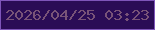 文字の大きさ：5、枠の色：7e55ba、背景の色：2a0c56、文字の色：785378 無料ブログパーツのブログ時計