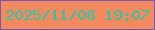 文字の大きさ：3、枠の色：7e56b2、背景の色：f3895e、文字の色：2ac7a2 無料ブログパーツのブログ時計