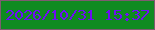 文字の大きさ：5、枠の色：7e5b70、背景の色：0f8b21、文字の色：6e0df6 無料ブログパーツのブログ時計