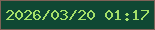 文字の大きさ：2、枠の色：7e6157、背景の色：0f4833、文字の色：a4e069 無料ブログパーツのブログ時計
