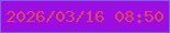 文字の大きさ：3、枠の色：7e62e4、背景の色：9b0ee1、文字の色：e44263 無料ブログパーツのブログ時計