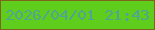 文字の大きさ：3、枠の色：7e631b、背景の色：5fcd1c、文字の色：51a394 無料ブログパーツのブログ時計