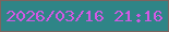 文字の大きさ：2、枠の色：7e635e、背景の色：2f8587、文字の色：d259e4 無料ブログパーツのブログ時計