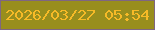 文字の大きさ：3、枠の色：7e6682、背景の色：988e1d、文字の色：f7ba27 無料ブログパーツのブログ時計