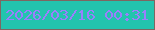 文字の大きさ：3、枠の色：7e6761、背景の色：23c4ae、文字の色：9a7ffc 無料ブログパーツのブログ時計