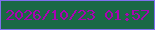 文字の大きさ：5、枠の色：7e70f0、背景の色：1a6946、文字の色：a902b3 無料ブログパーツのブログ時計