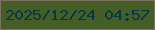 文字の大きさ：4、枠の色：7e735f、背景の色：445e26、文字の色：083644 無料ブログパーツのブログ時計