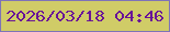 文字の大きさ：1、枠の色：7e73b8、背景の色：d0cc67、文字の色：691498 無料ブログパーツのブログ時計