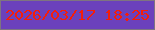 文字の大きさ：3、枠の色：7e7480、背景の色：6b41bc、文字の色：f51d0a 無料ブログパーツのブログ時計