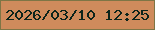 文字の大きさ：3、枠の色：7e7545、背景の色：cf8b5c、文字の色：0c241b 無料ブログパーツのブログ時計