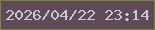 文字の大きさ：2、枠の色：7e7c59、背景の色：5f4a55、文字の色：c6c8e2 無料ブログパーツのブログ時計