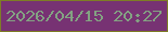 文字の大きさ：5、枠の色：7e7d25、背景の色：773273、文字の色：83a282 無料ブログパーツのブログ時計