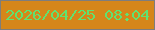 文字の大きさ：3、枠の色：7e7d7d、背景の色：d5861a、文字の色：60e270 無料ブログパーツのブログ時計