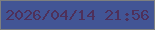 文字の大きさ：2、枠の色：7e807f、背景の色：425595、文字の色：4e305a 無料ブログパーツのブログ時計