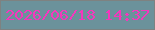 文字の大きさ：4、枠の色：7e8281、背景の色：6b929b、文字の色：f537bd 無料ブログパーツのブログ時計