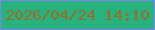 文字の大きさ：5、枠の色：7e83f5、背景の色：28b27e、文字の色：986d2b 無料ブログパーツのブログ時計