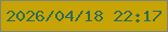 文字の大きさ：5、枠の色：7e857c、背景の色：c7a403、文字の色：2e6c56 無料ブログパーツのブログ時計