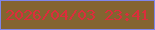 文字の大きさ：4、枠の色：7e85ea、背景の色：846430、文字の色：dc2d3c 無料ブログパーツのブログ時計