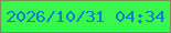 文字の大きさ：1、枠の色：7e8666、背景の色：39f74c、文字の色：0a7ecb 無料ブログパーツのブログ時計