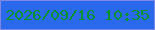 文字の大きさ：1、枠の色：7e87e3、背景の色：2a69ec、文字の色：0a9131 無料ブログパーツのブログ時計