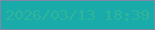 文字の大きさ：2、枠の色：7e88a6、背景の色：19abaa、文字の色：30b59c 無料ブログパーツのブログ時計