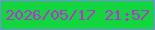 文字の大きさ：3、枠の色：7e88ee、背景の色：11d63d、文字の色：bd2dd9 無料ブログパーツのブログ時計