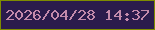 文字の大きさ：5、枠の色：7e8b00、背景の色：2b1b4c、文字の色：c48aac 無料ブログパーツのブログ時計