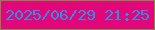 文字の大きさ：1、枠の色：7e8b48、背景の色：e2067a、文字の色：318ee4 無料ブログパーツのブログ時計