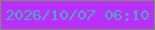 文字の大きさ：3、枠の色：7e8f62、背景の色：b930fb、文字の色：4da8c0 無料ブログパーツのブログ時計