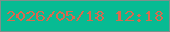文字の大きさ：2、枠の色：7e8f8b、背景の色：07bb93、文字の色：d8694f 無料ブログパーツのブログ時計