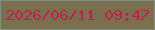 文字の大きさ：2、枠の色：7e9182、背景の色：7c6f4d、文字の色：bf2248 無料ブログパーツのブログ時計