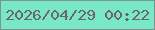 文字の大きさ：4、枠の色：7e928e、背景の色：78e9c4、文字の色：6c636b 無料ブログパーツのブログ時計