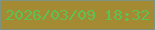 文字の大きさ：2、枠の色：7e9481、背景の色：a48a32、文字の色：5ec154 無料ブログパーツのブログ時計