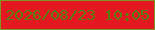 文字の大きさ：1、枠の色：7e9724、背景の色：e41820、文字の色：5a7e0f 無料ブログパーツのブログ時計
