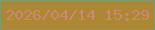 文字の大きさ：5、枠の色：7e9b6e、背景の色：ac8834、文字の色：cc8870 無料ブログパーツのブログ時計