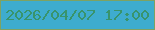 文字の大きさ：1、枠の色：7ea262、背景の色：3eacce、文字の色：38946c 無料ブログパーツのブログ時計