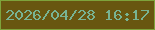 文字の大きさ：5、枠の色：7ea33b、背景の色：685610、文字の色：78b392 無料ブログパーツのブログ時計