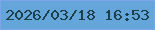 文字の大きさ：5、枠の色：7ea4ec、背景の色：64a6d9、文字の色：1c3f4a 無料ブログパーツのブログ時計