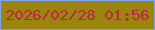 文字の大きさ：5、枠の色：7ea4ed、背景の色：9a850d、文字の色：be2644 無料ブログパーツのブログ時計
