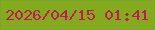 文字の大きさ：3、枠の色：7ea52b、背景の色：84ab1d、文字の色：c31956 無料ブログパーツのブログ時計