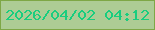 文字の大きさ：1、枠の色：7ea746、背景の色：adcc95、文字の色：19cd7f 無料ブログパーツのブログ時計