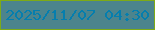 文字の大きさ：5、枠の色：7eaa17、背景の色：4c848d、文字の色：057eae 無料ブログパーツのブログ時計